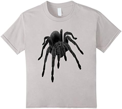 Kids Haunted Black Spider T-Shirt 10 Silver