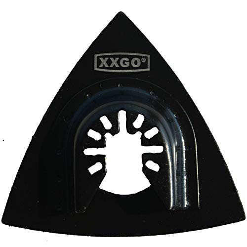 XXGO 102 Pcs 3-1/8 Inch Triangle 60 80 100 120 240 Grits Oscillating Multi Tool Sanding Pads Accessories Kits Compatible with Bosch,Dewalt,Dremel,Fein,Harbor Freight,Ridgid,Ryobi,Rockwell XG8020102