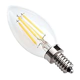 Kakanuo LED Filament Bulb Dimmable E12 Candelabra Base Warm White 2700K 4W - 40W Equivalent C35 Candle Light AC110-130V Fireworks Lamp Decorative LED Bulb