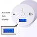 Winfi CO Detector,Carbon Monoxide Gas Detection,Digital Display Carbon Monoxide Alarm with LCD Digital Display,Battery Powered (High-Precision)