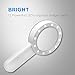 Fancii LED Magnifying Glass with Light, 5X High Power Glass Lens - Large 3.5 Inches Distortion-Free Illuminated Magnifier