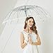 Kung Fu Smith Auto Open Clear Umbrella for Rain Wedding Photography, Large Canopy Wedding Umbrellas for Bride and Groom