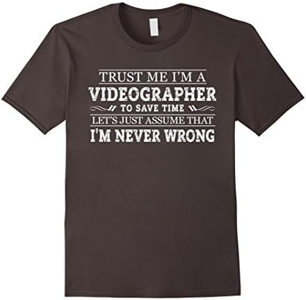 Men's Videographer Trust Shirt, Videography Equipment Time T-Shirt Medium Asphalt