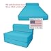 D&D Futon Furniture Turquoise Sleeper Chair Folding Foam Bed Sized 6