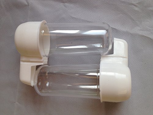 Power of Dream Plastic Bird Canary Budgie Cockatiel Seed and Water Feeder Dispenser Transparent