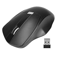 Pasamer Wireless Game Mouse,Black 3 Buttons 1500DPI Wireless Game Mouse + USB Receiver for PC Computer Laptop