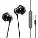 Earphones with Microphone In Ear Headphones Earbuds with Mic and Volume Control Stereo Wired 3.5mm Audio Plug