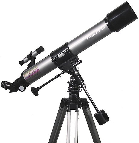 Silver TwinStar 70mm Refractor Telescope