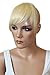 CAISHA 100% HUMAN HAIR Clip in Bangs Fringe Hair Piece Hair Extension Platinum Blonde H313d