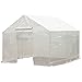 Outsunny 10' x 9.5' x 8' Outdoor Walk-in Tunnel Greenhouse with 5 Roll-Up Windows, Zippered Door, & Weather Cover