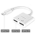 Iphone 7 Adapter & Splitter , Excellenter Lightning Audio + Charge Headphone Aux Cable Adapter for iPhone X, iPhone 8, iPhone 8 Plus, iPhone 7 and iPhone 7 Plus ,support Calling + Charger + Music