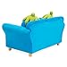Best Choice Products Kids Living Room Armrest Sofa Chair Lounge Set w/ 2 Cushions - Blue