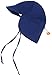 SimpliKids UPF 50+ UV Ray Sun Protection Baby Hat w/ Neck Flap & Drawstring,Navy,0-12 Months
