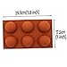 WARMBUY 6 Cavities Large Half Sphere Silicone Mold for Chocolate Desserts, Ice Cream Bombes, Cakes, Soap Making