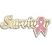 PinMart Breast Cancer Survivor Pink Awareness Ribbon Enamel Lapel Pin 1-1/8