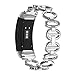 Women/Men Gift,AutumnFall 2018 22MM Stainless Steel Chain Style Bracelet Smart Watch Band Strap for Samsung Gear Fit 2/ Gear Fit 2 Pro Watch,Style 2 (Silver)