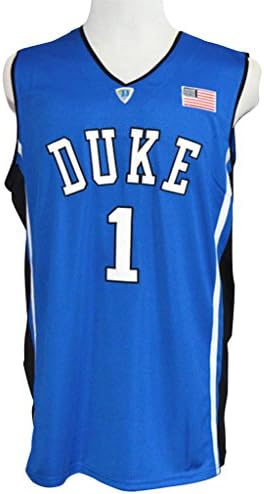 CRISGIORD Men's Duke Blue Devils College Basketball NO.1 Kyrie Irving Jersey XXLBlue
