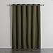 Best Home Fashion Premium Wide Width Thermal Insulated Blackout Curtain - Antique Bronze Grommet Top - Olive - 80