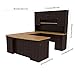 Bestar Manhattan U-Shaped Workstation, Secret Maple/Chocolate