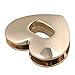 BQLZR Light Golden 32 x 25mm Leather Craft Case Clasp Heart Shape Turnlock Bag Purse Twist Lock Pack of 2