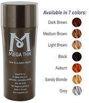Megathik Hair Building Fibers 27 Grams Sandy Blonde Color