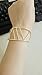 SENFAI Wide Hollow Geometric Figure Cuff Bangles For Women Statement Jewelry Punk Charm Metal Opening Bracelets (Gold)