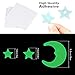 Glow in the Dark Stars ,200 Count Luminous Stars Bonus Moon Stickers for Starry Sky, Perfect for Kids Bedding Room , Bright and Realistic Glowing Stars by WEfun
