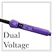 HerStyler Baby Curls Mini Curling Iron, 9mm to 13mm Tapered Barrel, Thin Curling Wand with Dual Voltage, For Crowned Curls, Purple
