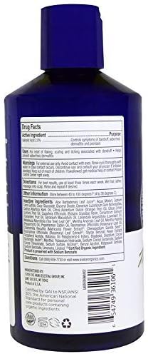 Avalon Active Organics Shampoo - Anti Dandruff - 14 Oz, 138.01 ml (Pack of 3) - Image 4