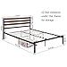 GreenForest Queen Bed Frame Metal Studio Platform Bed with Wood Slat Support Wooden Headboard No Box Spring Needed and Noise-Free