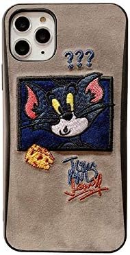 tuehanshop - 3D Embroidery Tom and Jerry Phone Cases for iPhone 11 pro max Case Cute Cartoon Cover case for Phone 7 8 Plus x xr xs max 11pro Material - for iPhone X XS-Style 21