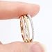 925 Sterling Silver Cubic Zirconia 3pcs Stackable Stacking Ring Wedding Eternity Band, Size 8