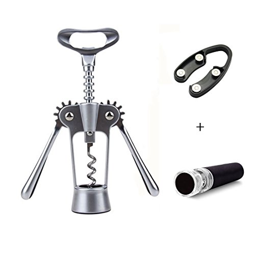 Esther Beauty Stainless Wine Bottle Opener with Multi Function, Professional Efficient Wing Corkscrew