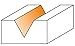 60-Degree V-Groove Bit, 1/2-Inch Diameter, 1/2-Inch Shank