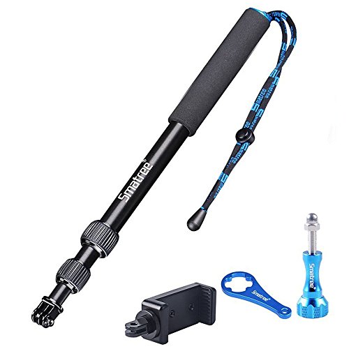 UOKOO Selfie Stick Smapole S1 All-Aluminum Alloy Monopod Handheld Telescopic Pole for GoPro Hero 6/5/4/3+/2/1/Session/GoPro Hero 2018/Action Cameras/HD Cameras/Cellphone