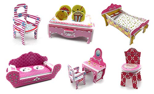 Rooftop Romance 3D Puzzle Dollhouse for Girls Easy to Assemble 3-D Miniature Doll House Building Kit with LED Light for Kids - Educational Paper Jigsaw Puzzles Perfect Craft Toys Gift 101 Pcs