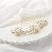 Aukmla Bride Wedding Hair Pins Flower Clips Bridal Hair Accessories Decorative for Women and Girls 3PCS (Gold)