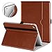 DTTO for iPad Mini 1 2 3 Case, Premium Leather Folio Stand Cover Case with Multi-Angle Viewing and Auto Wake-Sleep Function, Front Pocket for iPad Mini 1/Mini 2/Mini 3 - Brown