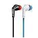 Earbuds with Microphone,Pack of 2 3.5MM Wired Earphones Headphones with Remote Control for Apple iphone Samsung(black-blue)