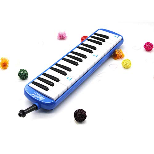 Melodica,Melodica Instrument,32-Key Melodica Melodion Musical Instrument with Mouthpieces Pipe Oxford Cloth Bag for Beginners Students Children Kids Adults Blue