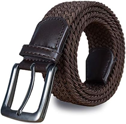 ZhaiYou Mens Braided Elastic Stretch Webbed Belt for Jeans