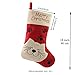 WEWILL 18’’ Cat Felt Christmas Stockings Paws Embroidered for Pets Kitty Red Xmas Stocking Gift Bag Cuff Lovely Home Holiday Decoration