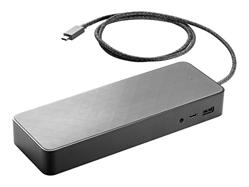 HP 1MK33AA#ABA USB-C Universal Docking Station for Chromebook 14 G4, EliteBook 1040 G4, ZBook Studio G3 Mobile WorkStation & More, Black