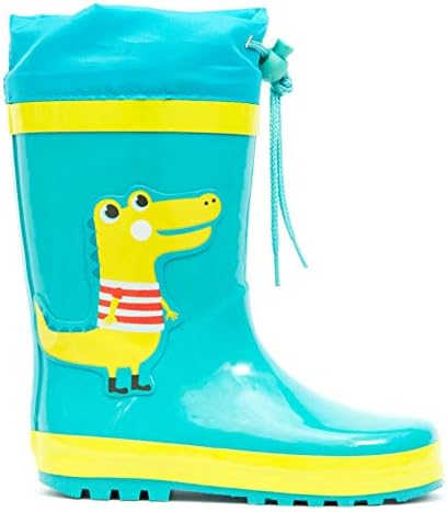 MOFEVER Kids Wellies Wellingtons Animal Pattern Pad String