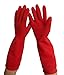 All For You 15-inch Extra Long Cuff Reusable Household Rubber Gloves/Latex Gloves- Long Cuff (Medium)
