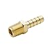 Boeray 5pcs Brass Hose Barb Fittings 1/4 Inch Barb to 1/8 Inch NPT Male Thread Air Hose Fittings Adapter Connector Water Fuel Air Line Fittings 1/4” Barb × 1/8” NPT Brass Fittings