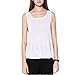 Polystary Women's Cotton Loose Fit Flowy Tank Top Relaxed Workout Jersey Sleeveless Tunic Shirt