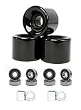 FREEDARE 58mm Skateboard Wheels 82a + ABEC-7 Bearing Steel and Spacers Cruiser Wheels (Pack of 4)
