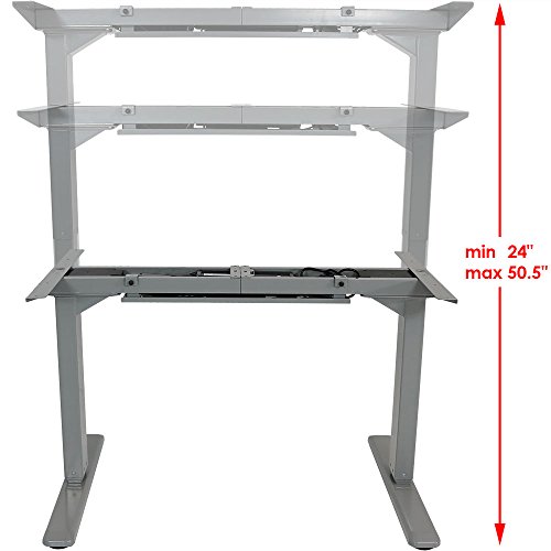 CASL Brands Height Adjustable Sit-Stand Electric Desk Frame with Touchscreen and Programmable Height Preset - Thumbnail 2
