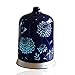 Smiley Daisy Aromatherapy Essential Oil Diffuser - Quiet Electric Ultrasonic With Beautiful Handcrafted Porcelain Cover - Continuous and Intermittent Mist With LED Light - 100 ML (Sapphire Blue)